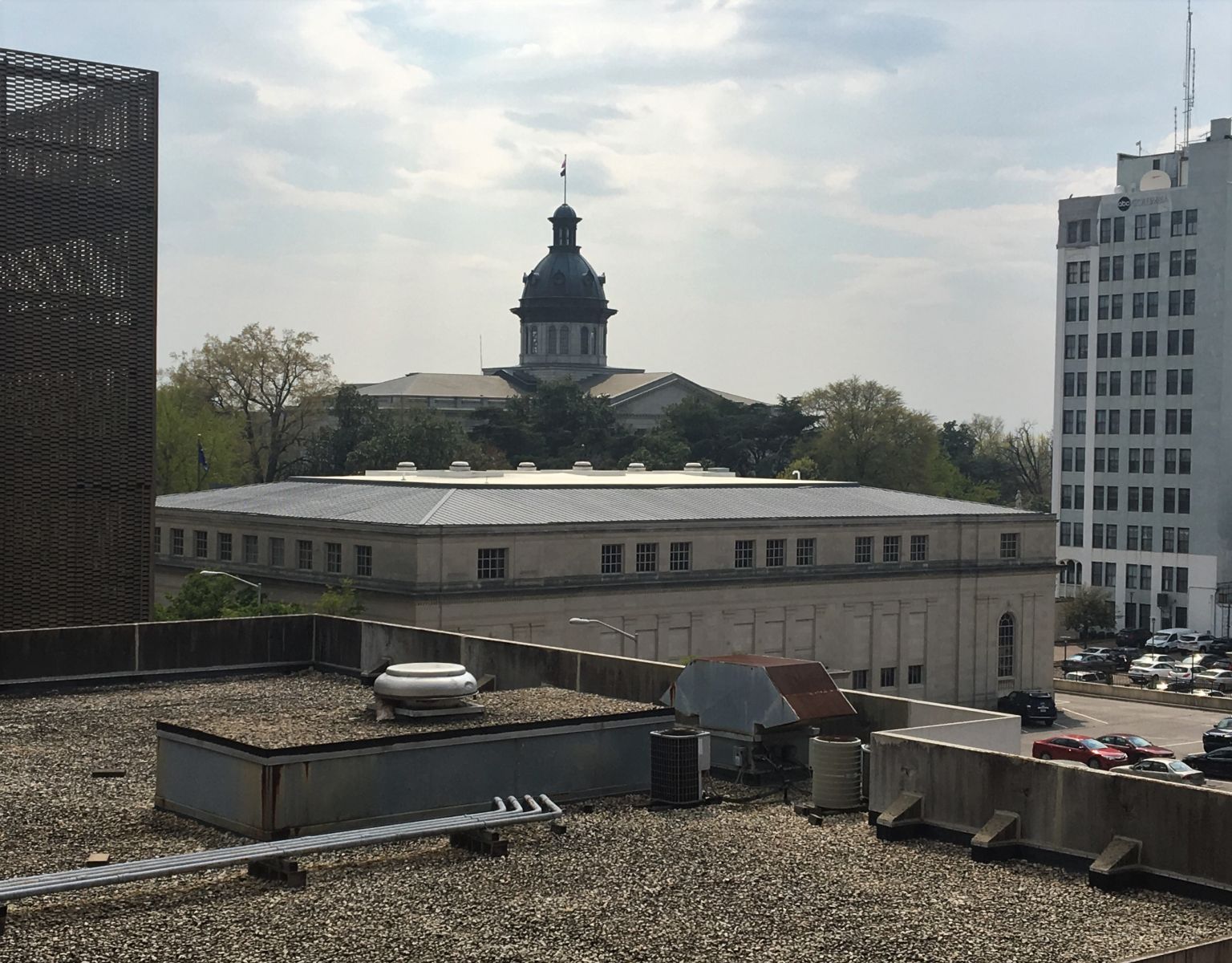 The Statehouse dome is visible from the window of a unit at the 1310 Lady Street apartment complex. (Photo/Melinda Waldrop)