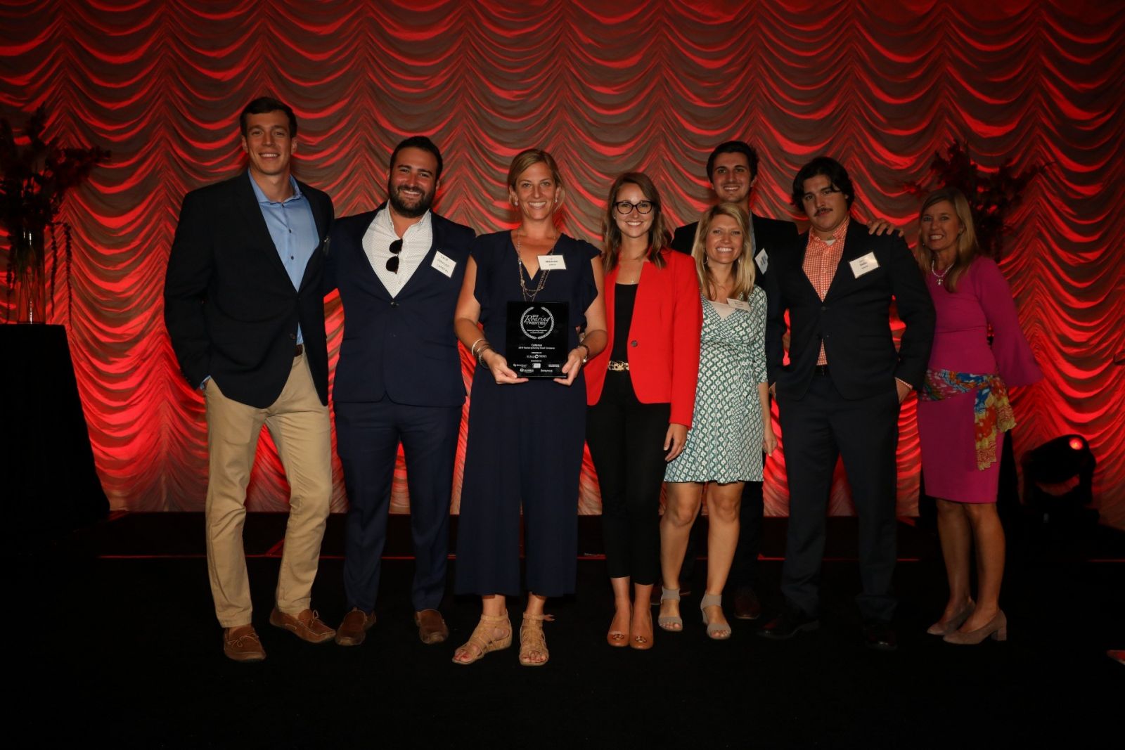 Winners of Roaring 20s recognition smile on Thursday. The annual SC Biz News event recognized the state's 20 fastest-growing companies in large and small categories. (Photo/Kim McManus)
