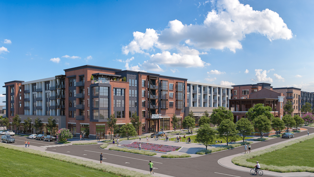 Bennet at BullStreet is expected to add more than 500 residents to the BullStreet District. The apartment complex with ground-floor retail space is slated to open in 2023. (Rendering/Provided)