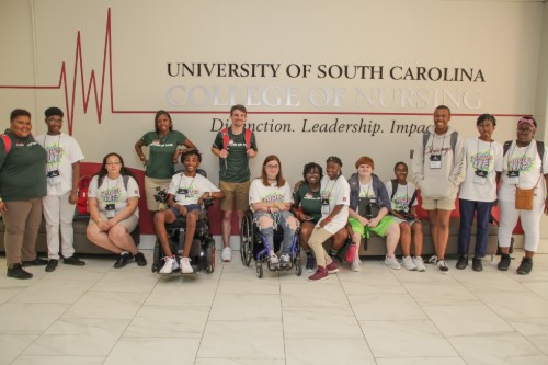 Participants in the Career Academy for Students with Disabilities learned networking skills and shadowed area workers, including employees at USC's College of Nursing. (Photo/Courtesy of S.C. Vocational Rehabilitation Department)