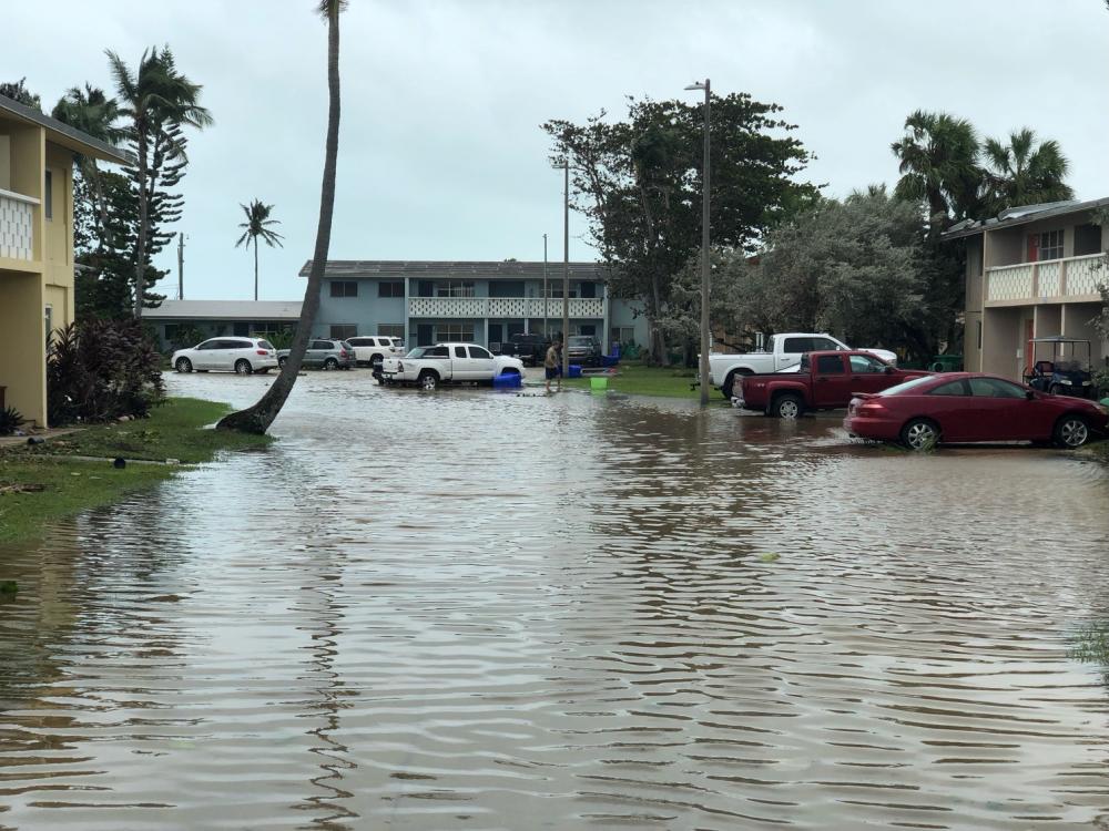 Hurricane Ian flooding hits Naval Air Station Key West on Wednesday. (Photo/ Mass Communication Specialist 2nd Class Nicholas V. Huynh for the U.S. Navy)