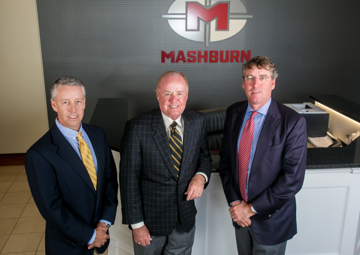 CEO Paul Mashburn (left) and president Lee Mashburn (right) are leading the company founded by father Harry (center) to new heights in its 45th year. (Photo/Provided)