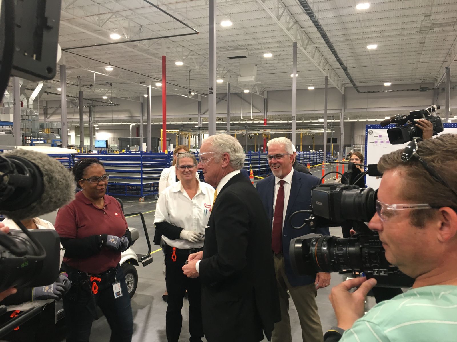 S.C. Gov. Henry McMaster tours the expanded Trane manufacturing plant in Northeast Columbia. (Photo/Renee Sexton)