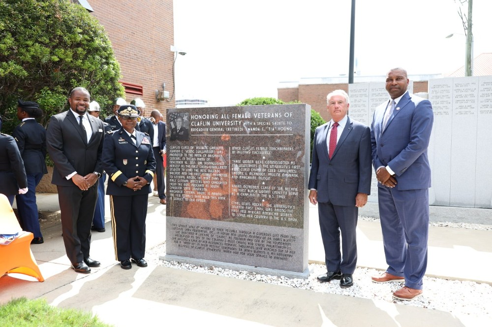 Claflin University recently unveiled a monument to women graduates of the university who served in the military. (Photo/Provided)