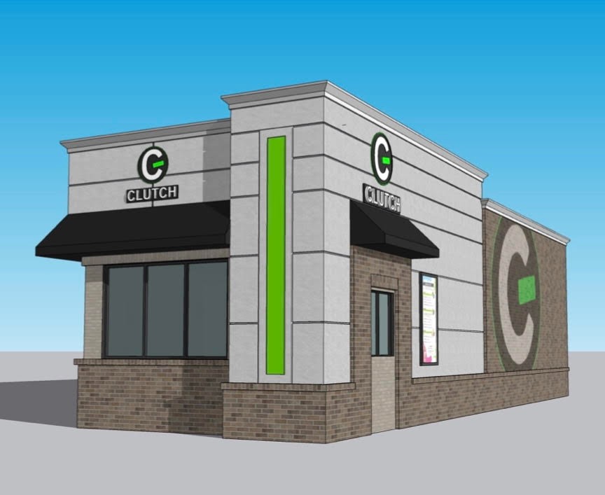 Clutch Coffee Bar, based in Mooresville, N.C., will open its first South Carolina location at 4716 Devine St. in Columbia later this month. (Rendering/Provided)