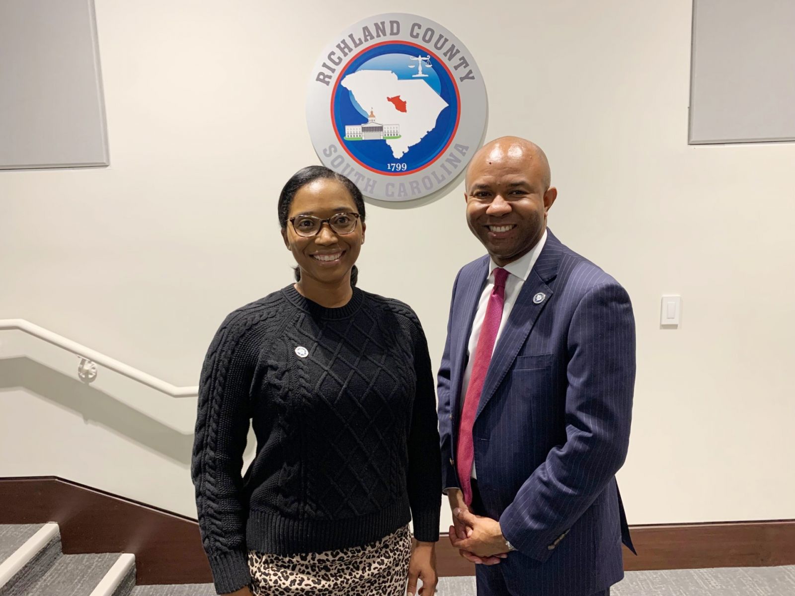 Jesica Makey (left) is Richland County Council's new vice chair, while Overture Walker (right) is the new council chair. (Photo/Provided) 