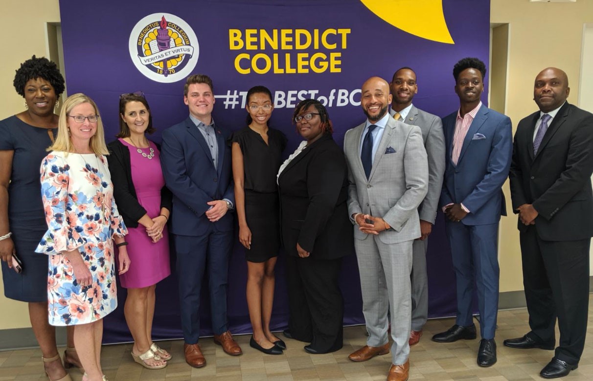 Representatives from Unum and Colonial Life attended a career readiness day at Benedict College on Oct. 1. Among the Benedict attendees was student Taneia O'Bannon (sixth from left), who will participate in the inaugural Historically Black Colleges and Universities Innovation Challenge in Chattanooga Oct. 24-25. (Photo/Ben Herring/Colonial Life)