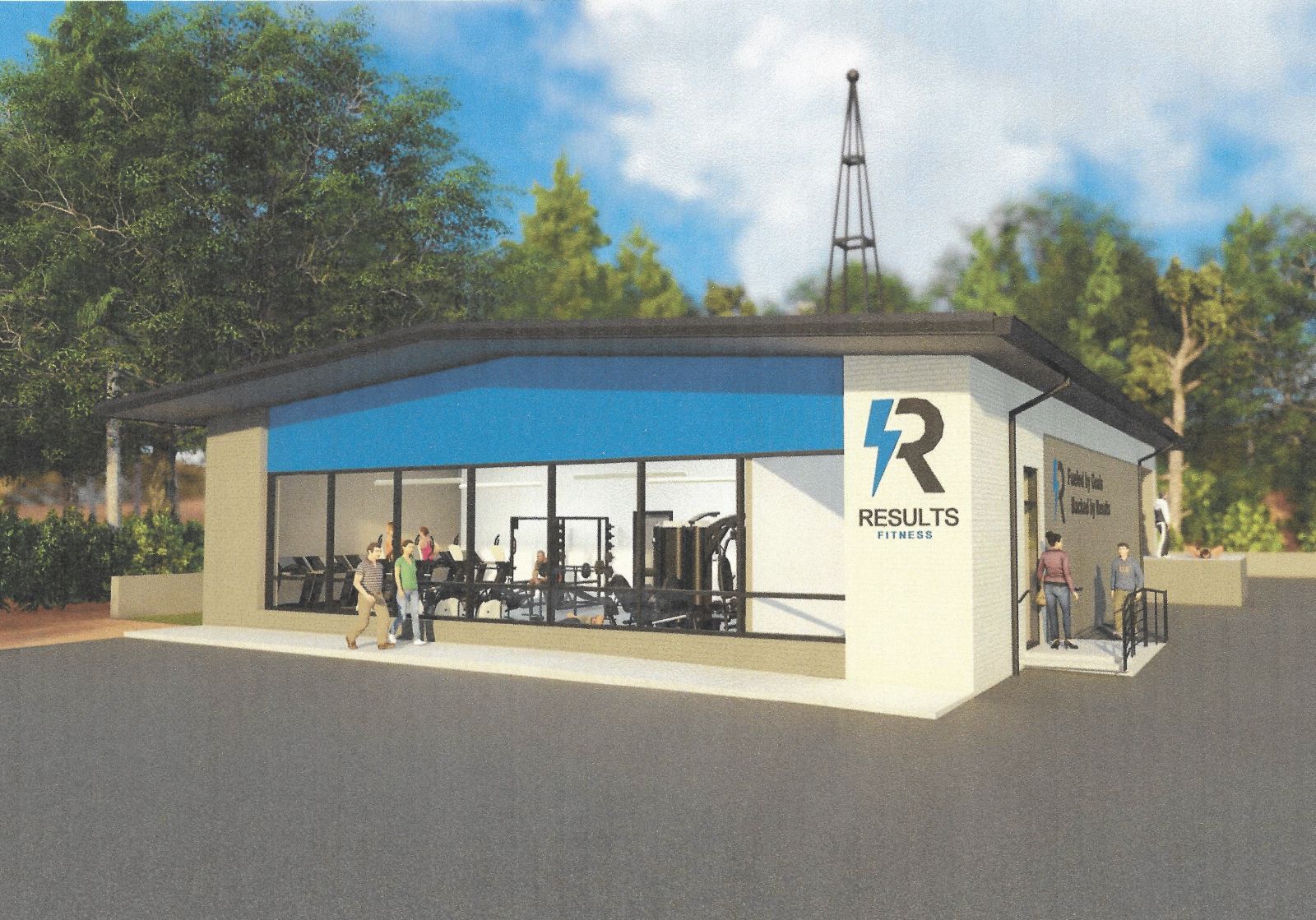 A n adaptive reuse project spearheaded by Cason Development Group is transforming a building off Garners Ferry Road vacant for more than a decade into a fitness center. (Rendering/Provided)