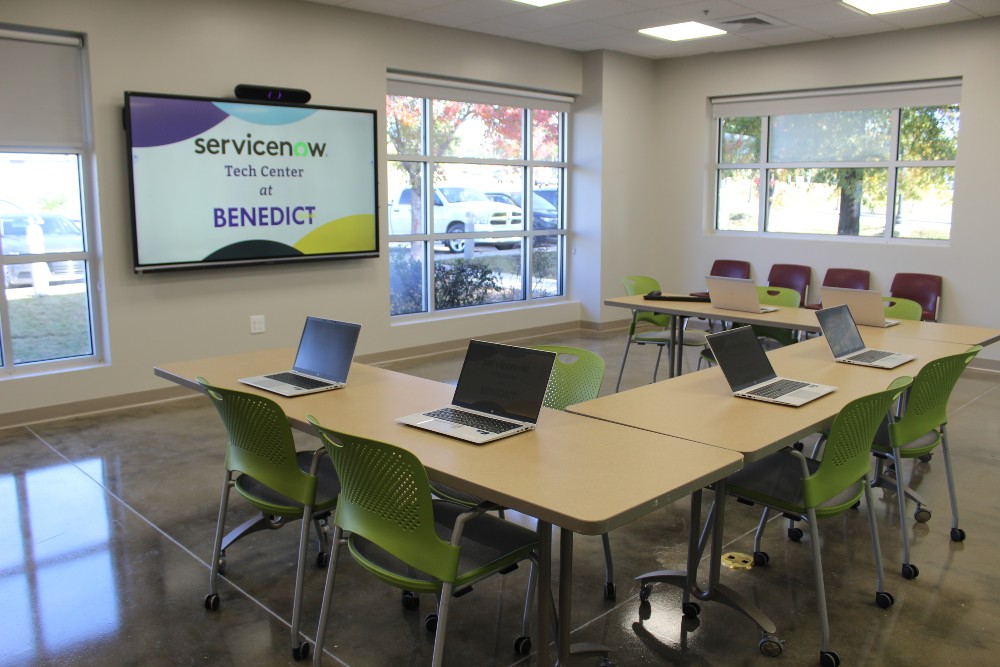 A state-of-the-art computer lab and much more is available to Benedict College students at the school's new ServiceNow Tech Center which opened Nov. 2. (Photo/Christina Lee Knauss)