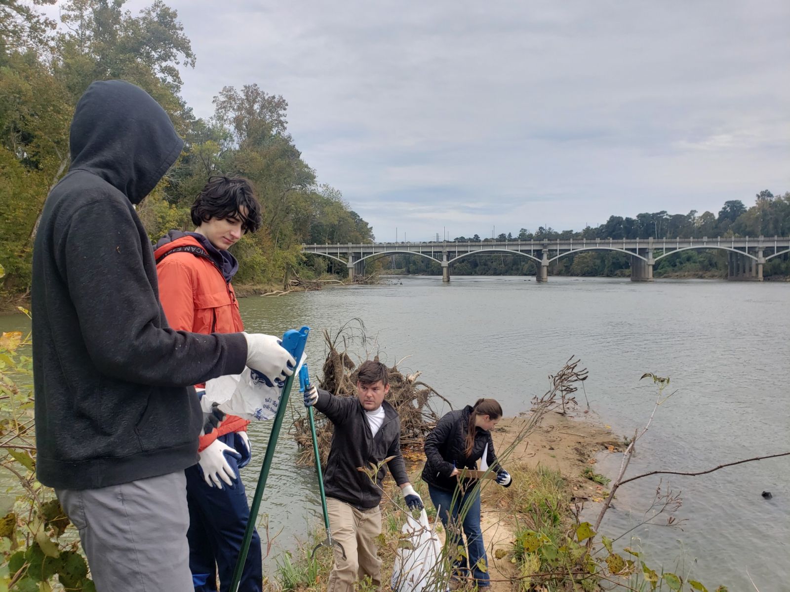 Students in Spring Valley High School's Adopt-a-Stream Club recently completed a litter cleanup in cooperation with the Congaree Riverkeeper. The students will next plant tress on campus. (Photo/Provided)