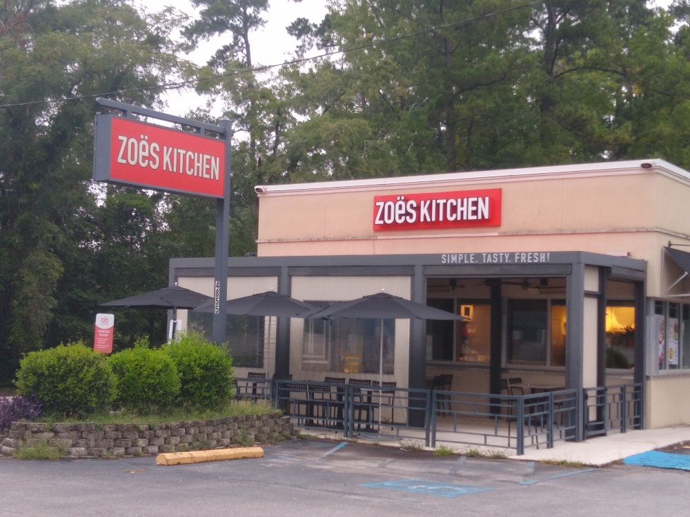 Zoe's Kitchen at 4855 Forest Drive in Forest Acres will close Wednesday and be replaced by a Cava restaurant. (Photo/Christina Lee Knauss)