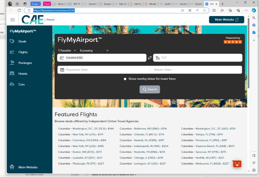 To book your next trip, visit FlyCAE.com and type in a destination in the search feature on the home page. (Photo/Provided)