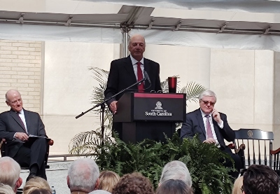 Attorney Joseph F. Rice talked about the role USC has played in his life during a ceremony recognizing a gift to the school from him and his family. (Photo/Christina Lee Knauss)
