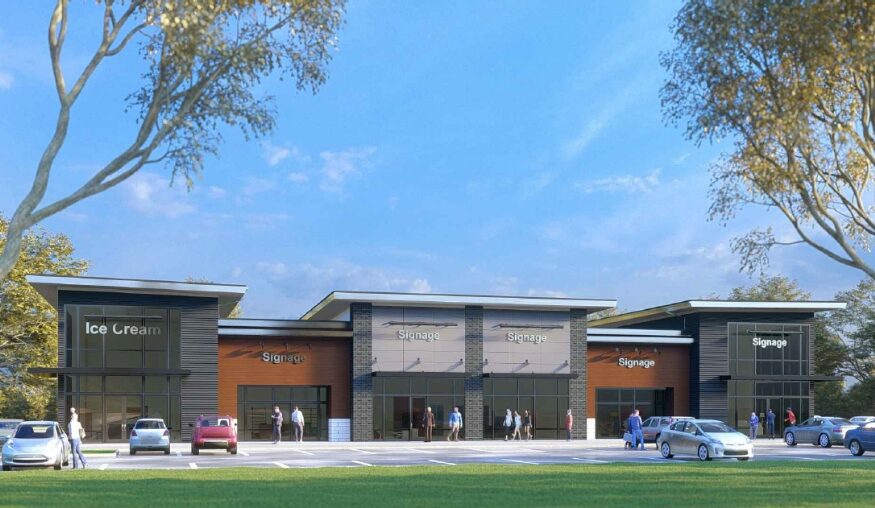 Spears Creek Plaza is an 8,700-square-foot high-end retail center located at 565 Spears Creek Church Road in Elgin. (Rendering/Provided)