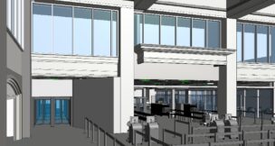 Work has begun on Columbia Metropolitan Airport’s checkpoint expansion project as the airport is on track to reach a passenger traffic record by the end of 2024. (Rendering/Columbia Metropolitan Airport)